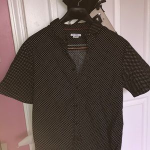 Large Fashion Nova Men Black/White Polka Dot